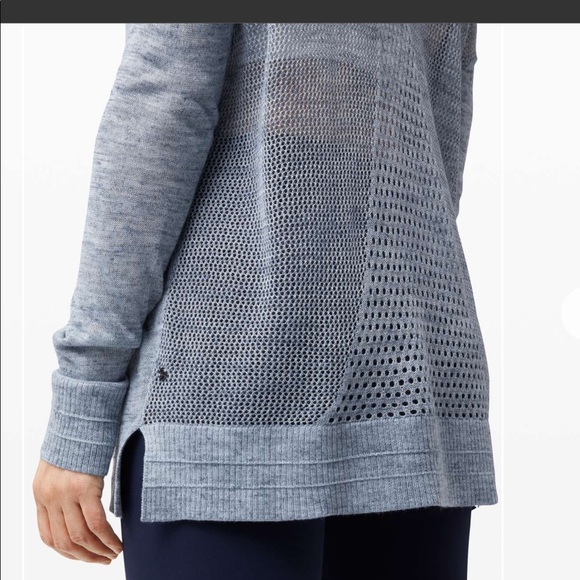 New LULULEMON Well Being Crew Sweater HSAI Blue M - Picture 3 of 4